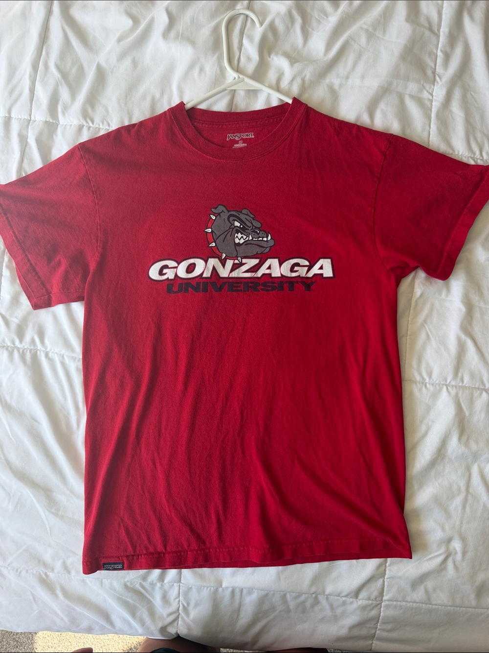 Jansport Red Gonzaga University Bulldog Graphic Tee- vintage style